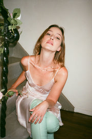 Raquel Bias Silk Dresses- Petal Pink