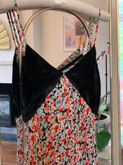 Raquel Silk Slip Dress- Noir Floral