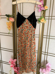 Raquel Silk Slip Dress- Noir Floral