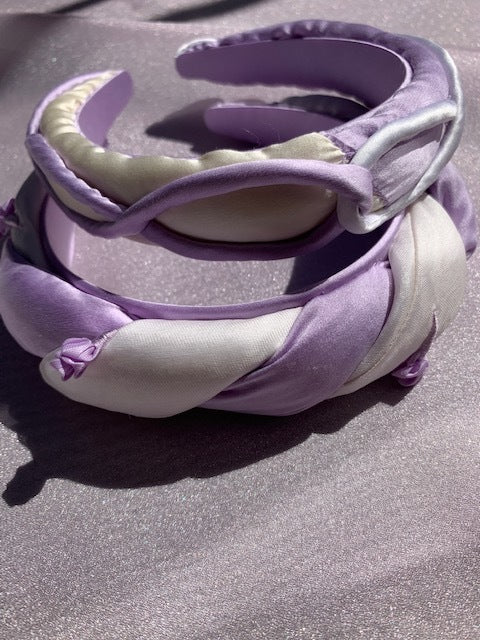 Gilly Lilac Specialty Headbands- Lilac and White