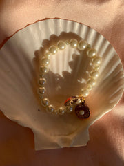 Enamel Shell Pearl Friendship Bracelet