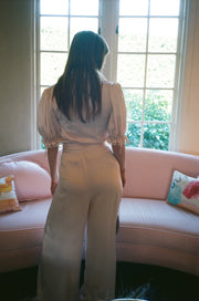 Luxe Silk Tie Pants- Petal Pink