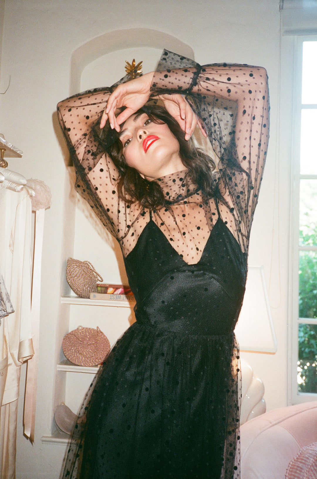 ワンピース [Nothing Written] Tulle Midi Dress Tulle midi one-piece (Black) - Nothing written