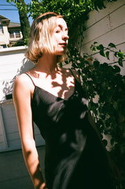 Raquel Bias Cut Silk Dress: Midi Length