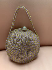 Woven Large Dream Bag- Rose/Gold, Violet/Gold