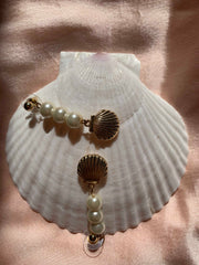 Pearl Drop Closed Shell Earrings- Big OPea